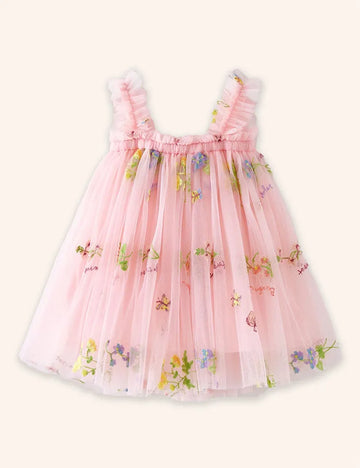 Rochie de tul cu flori